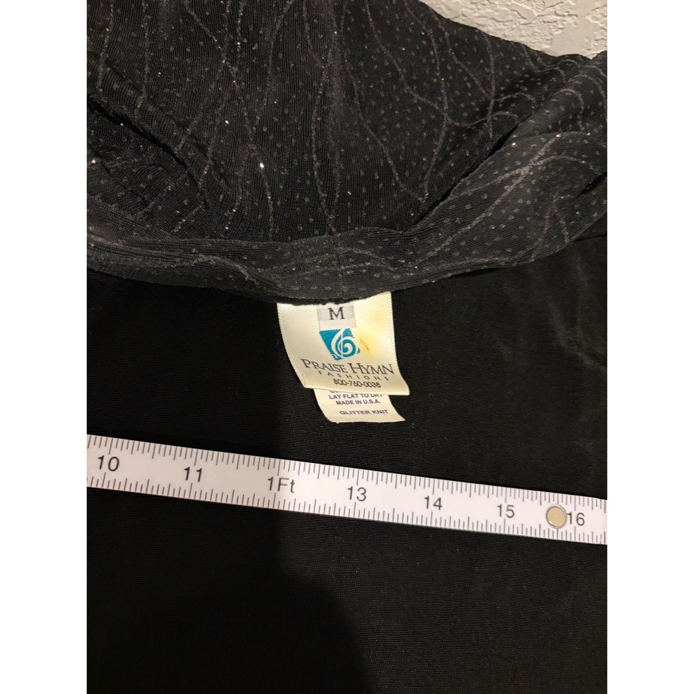 Praise Hymn Fashions Black Glitter Knit Maxi Dress and Cardigan Set Size L M - Picture 8 of 8